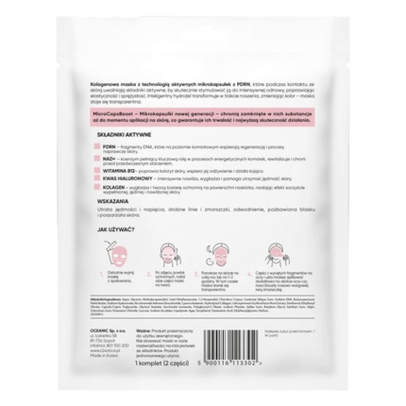 Lbiotica Transforming Hydrogel Collagen Mask With Pdrn Tension And Firming