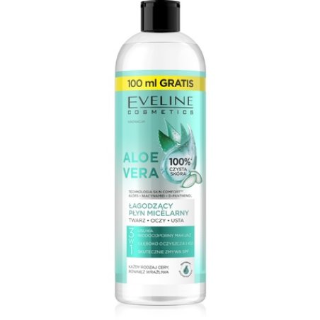 Eveline Skin Comfort Soothing Micellar Liquid Aloe Vera 3 In 1 500 Ml