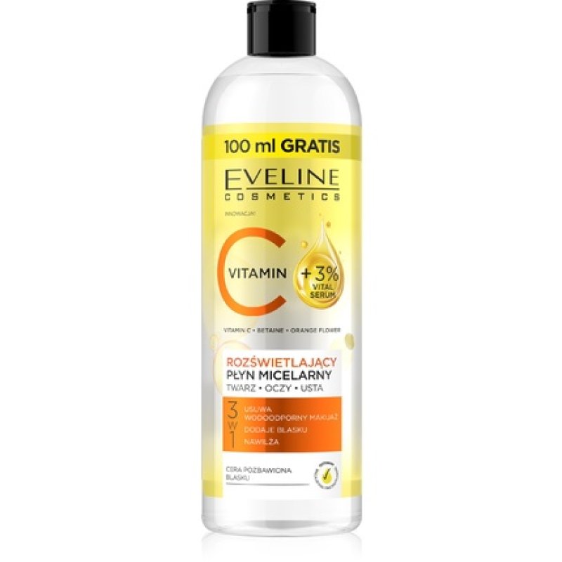 Eveline Vitamin C Brightening Micellar Liquid 3 In 1 500 Ml