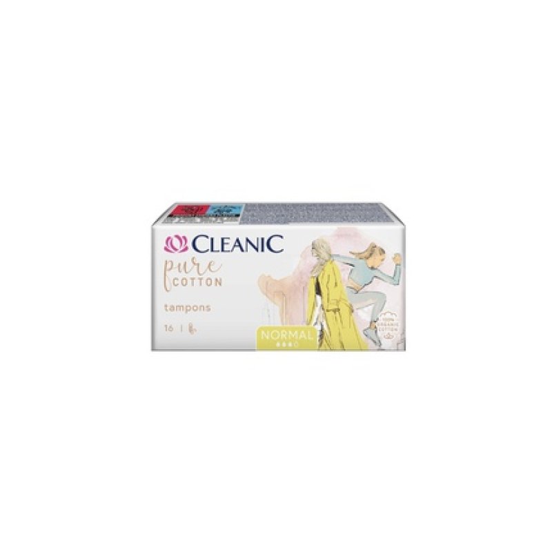 Harper Cleanic Pure Cotton Normal Tampons From Organic Cotton 16 Pieces