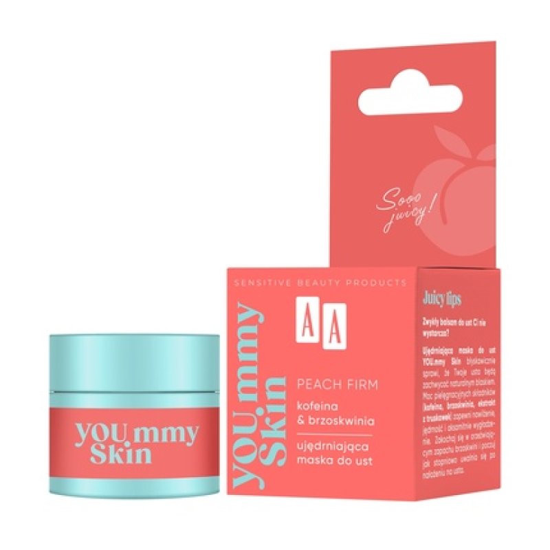 Oceanic Aa Yoummy Skin Peach Firming Lip Mask With Caffeine & Peach 10 G