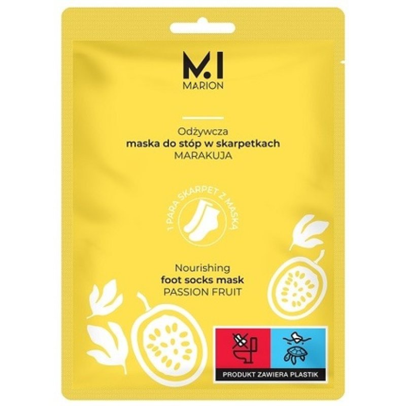 Marion Nourishing Foot Mask In Socks Passion Fruit 2 X 15 Ml