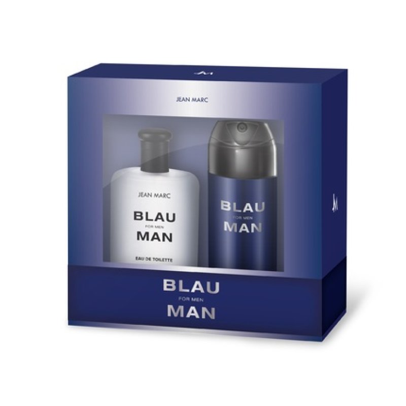 Dramers Jean Marc Men's Gift Set Blau Man Eau De Toilette 100ml Deodorant Spray 150ml