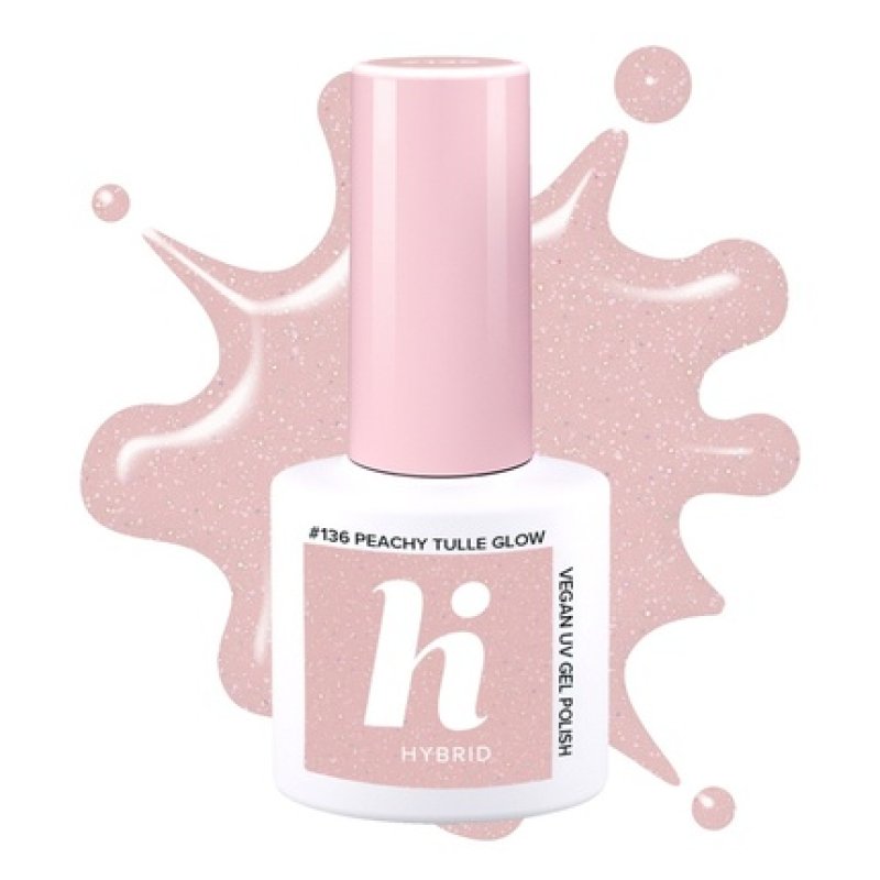 Hi Hybrid Hybrid Nail Polish No 136 Peachy Tulle Glow 5 Ml