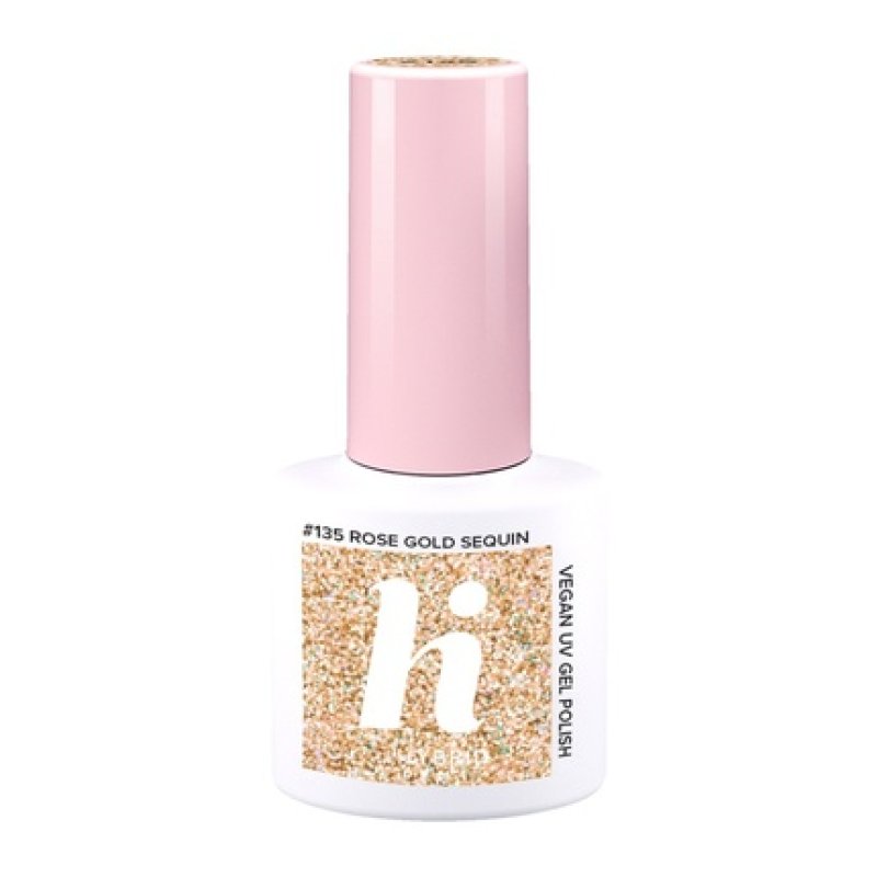 Hi Hybrid Hybrid Nail Polish No 135 Rose Gold Sequin 5 Ml