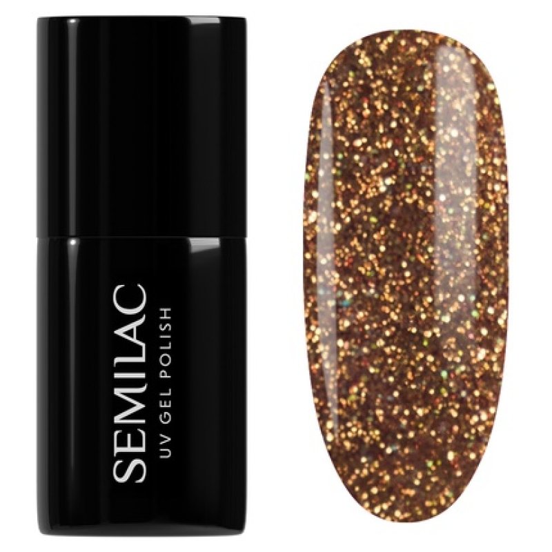 Semilac Winter Wonderland Hybrid Nail Polish 956 Vintage Gold 7 Ml