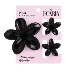 Ecarla Hair Clip Set 3in1 Ombre Flower Xl With 2 Mini Clips Sp428 3 Pieces