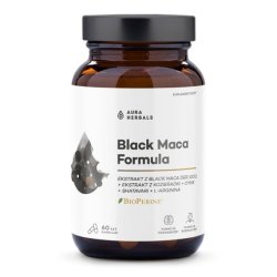 Aura Herbals Black Maca Formula Dietary Supplement Capsules 60 Pieces