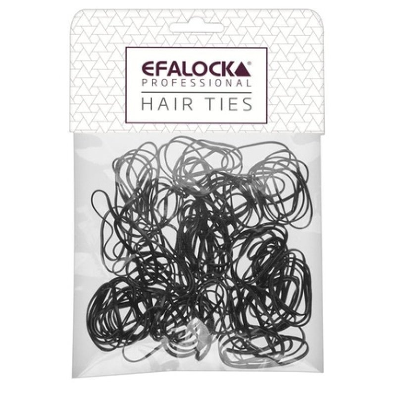 Efalock Rasta Hair Ties Thinsmall Black 100 Pieces