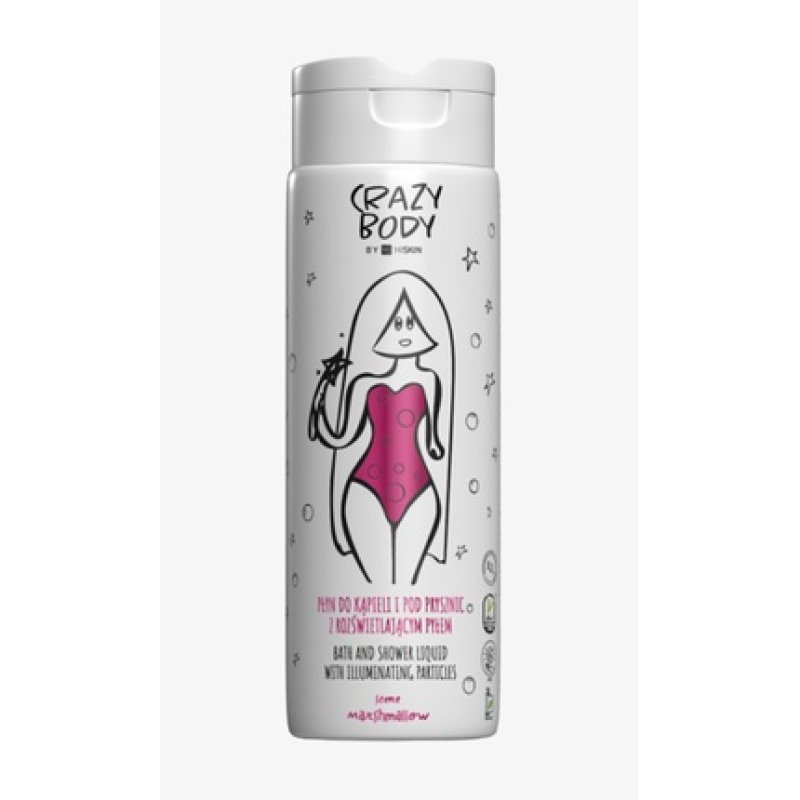 Hiskin Crazy Body Bath And Shower Liquid With Illuminating Powder Marshmallow 250 Ml