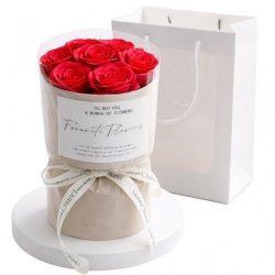 Ecarla Scented Soap Flower Bouquet In A Box Flower Box Led 7 Pcs Buk27cze