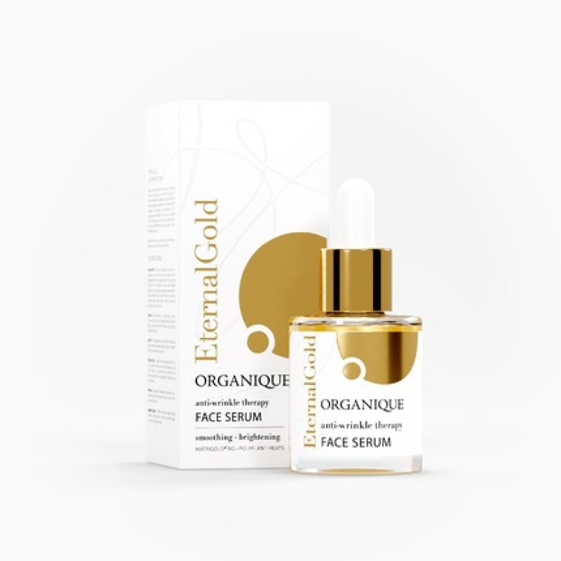 Organique Eternal Gold Firming Face Serum Smoothing Wrinkles 30 Ml