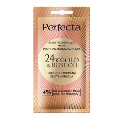 Dax Perfecta 24k Gold & Rose Oil Face Mask Strongly Regenerating Antiwrinkle 8 Ml