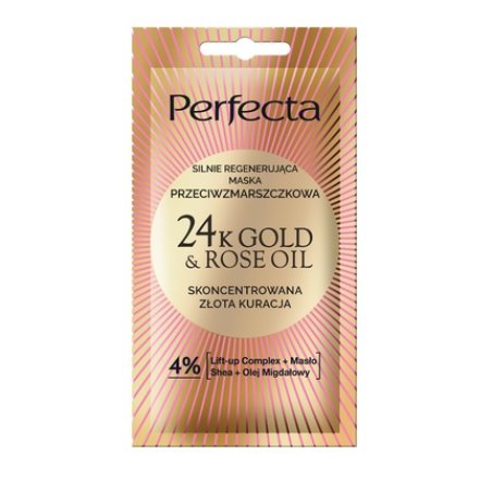 Dax Perfecta 24k Gold & Rose Oil Face Mask Strongly Regenerating Antiwrinkle 8 Ml