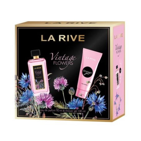 La Rive Vintage Flowers Perfume Set For Women 90 Ml Perfume 100 Ml Shower Gel