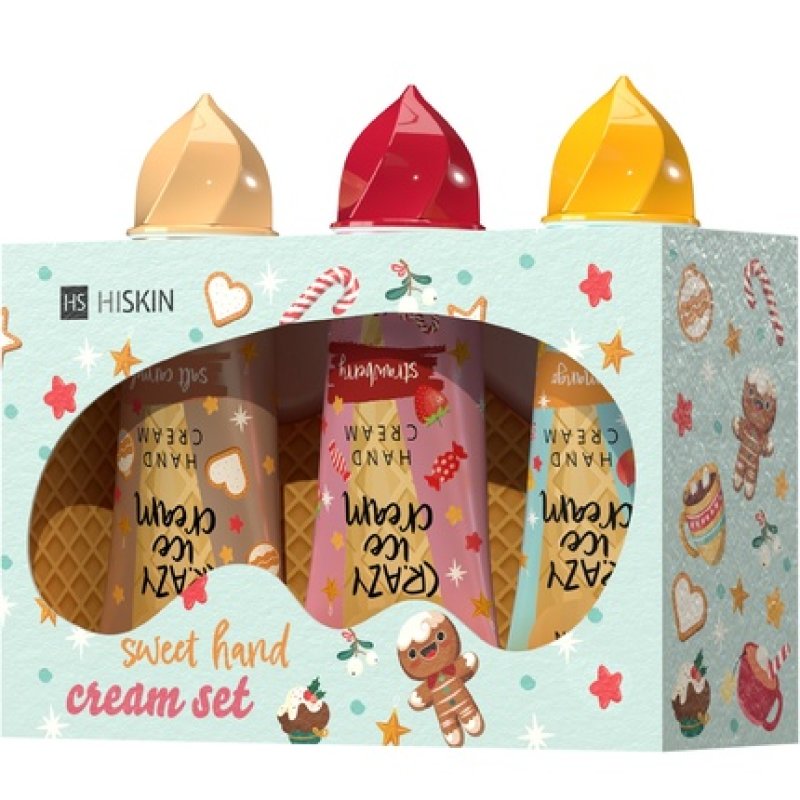 Hiskin Gift Set Ice Cream Hand Creams 3 Pcs