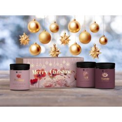 Hiskin Gift Set Body Scrub Bath Salt Body Butter Pink Flowers