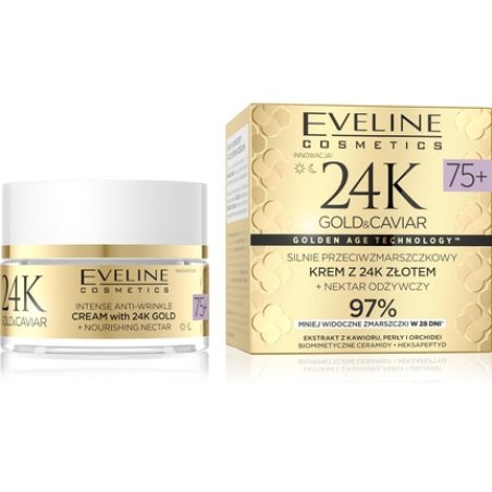 Eveline 24k Gold & Caviar Antiwrinkle Cream 75 50 Ml