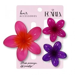 Ecarla Hair Clip Set 3 In 1 Ombre Flower Xl 2 Mini Clips Sp430 3 Pieces
