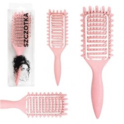Ecarla Detangling Brush For Drying Massaging Curly Hair Pink Scz20r