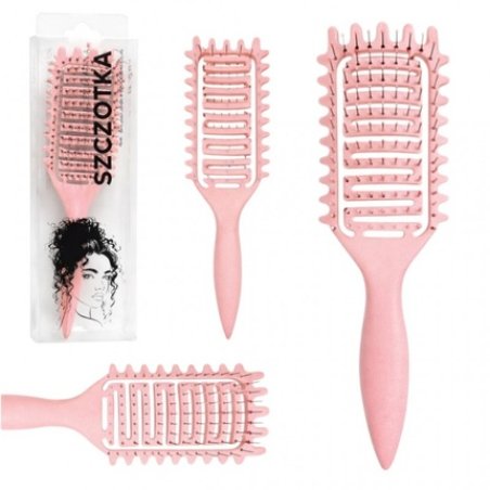 Ecarla Detangling Brush For Drying Massaging Curly Hair Pink Scz20r