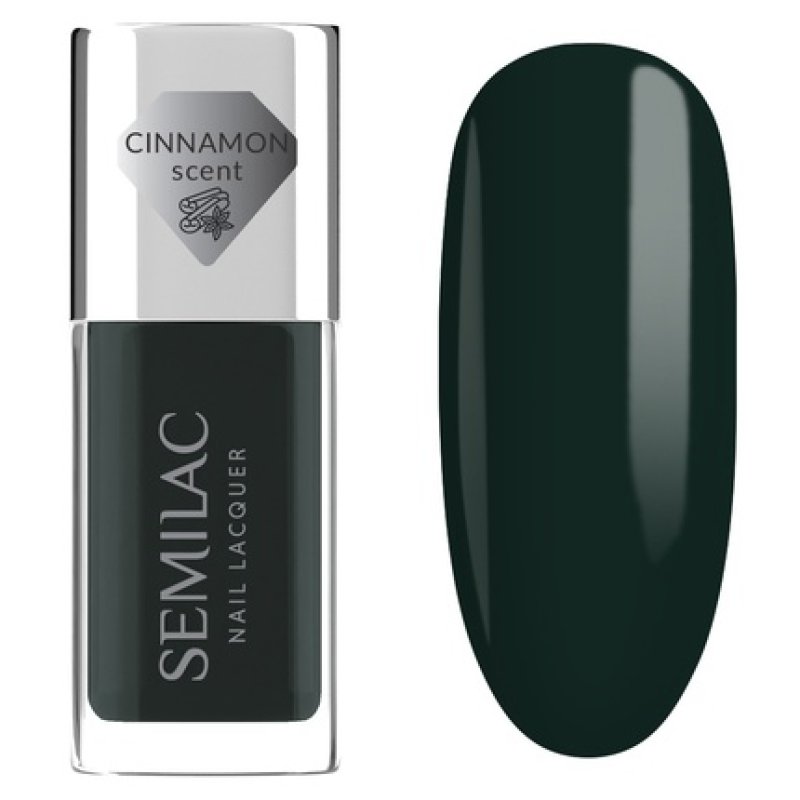 Semilac Nail Lacquer Classic Nail Polish 114 Bottle Green 9 Ml