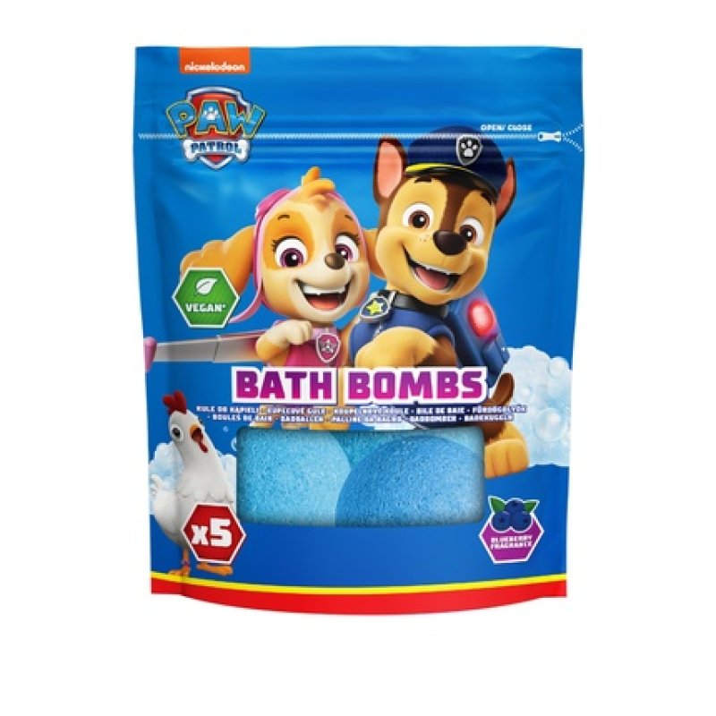 Licensed Products Kids Paw Patrol Bath Bombs With Blueberry Scent 5 Pieces