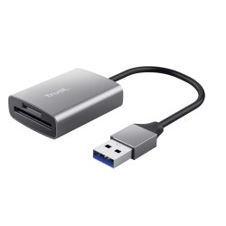 Trust Dalyx lecteur de carte mémoire USB 3.2 Gen 1 (3.1 Gen 1) Aluminium