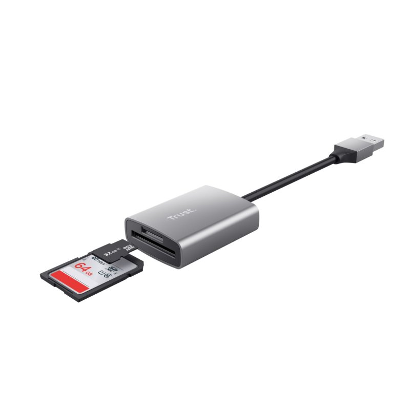 Trust Dalyx card reader USB 3.2 Gen 1 (3.1 Gen 1) Aluminium