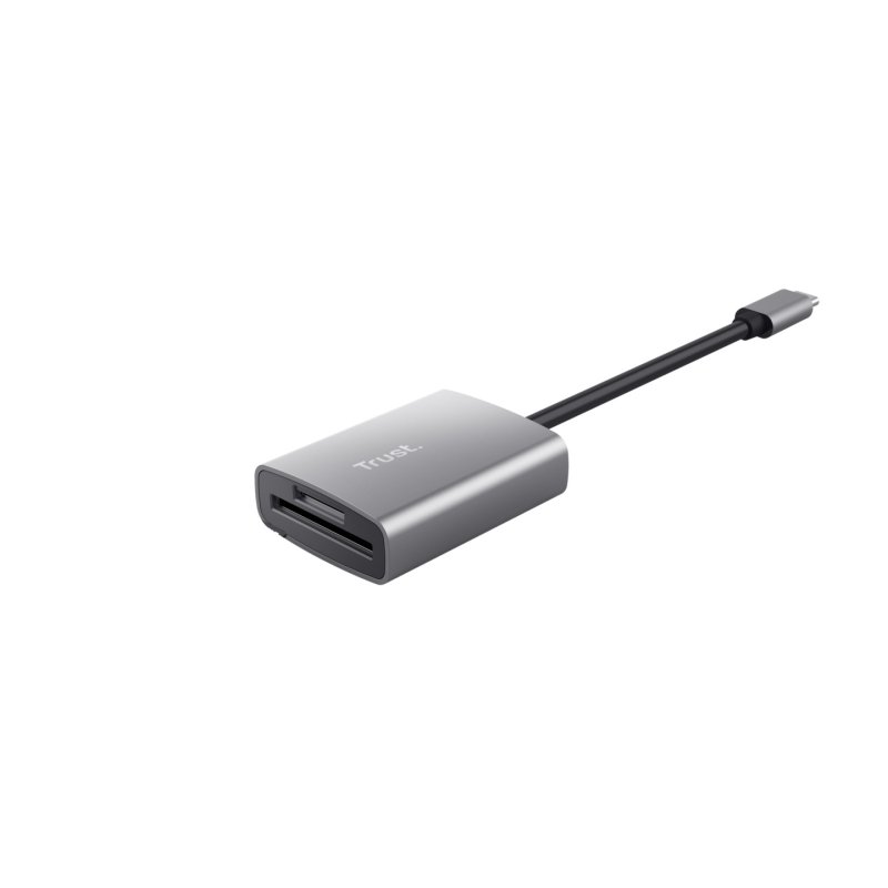 Trust 24136 lecteur de carte mémoire USB 3.2 Gen 1 (3.1 Gen 1) Type-C Aluminium