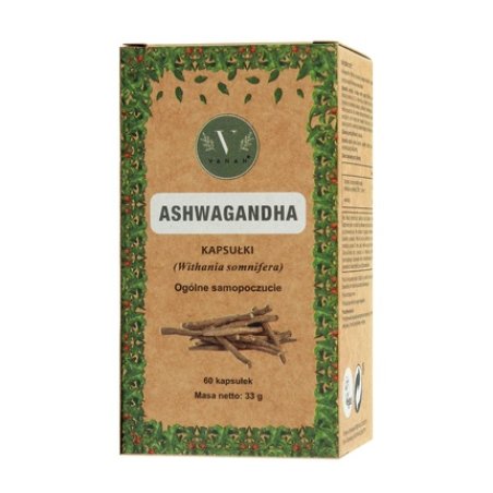 Ajurweda Vanan Ashwagandha Dietary Supplement Supporting Strength Calmness And Vitality Capsules 60 Pcs