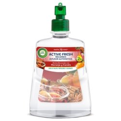 Air Wick Active Fresh Orange And Cinnamon Automatic Diffuser Air Freshener With Essential Oils Refill