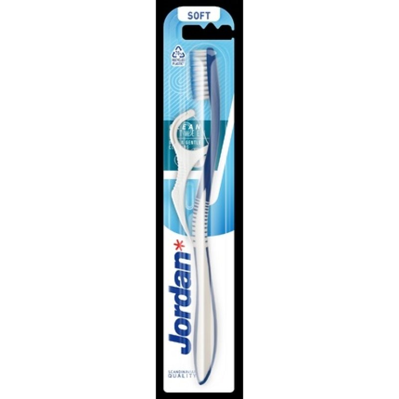 Orkla Jordan Toothbrush With Flosser Clean Between Soft