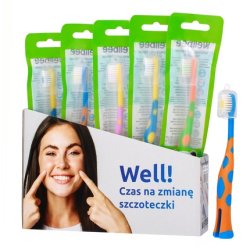 Wellbee Display Toothbrushes For Children Over 3 Years Old Mix Of 15 Pieces