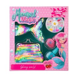 Chlapu Chlap Mermaid Magic Children's Set With Wallet Nail Polishes Hair Clip And Decorations