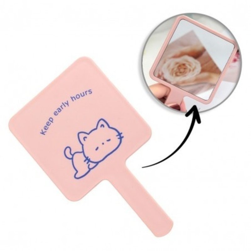 Ecarla Cosmetic Mirror With Handle Singlesided Xl Height 16 Cm L23