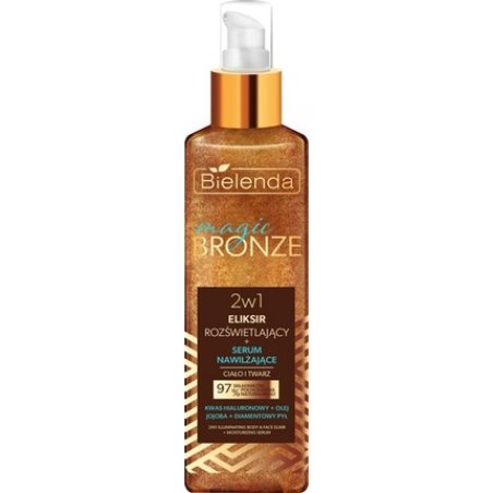 Bielenda Magic Bronze Illuminating Elixir Moisturizing Serum 2 In 1 For Face And Body 150 Ml
