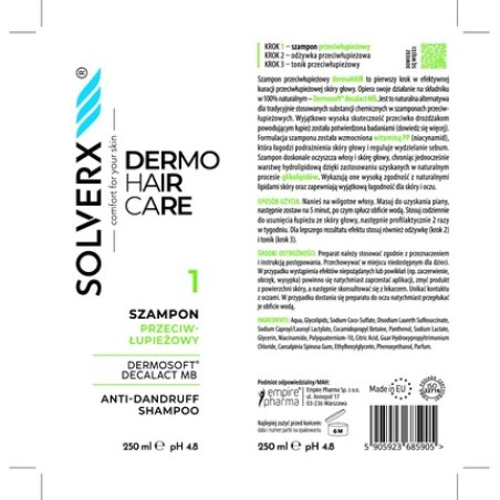Solverx Dermo Hair Antidandruff Shampoo 250 Ml
