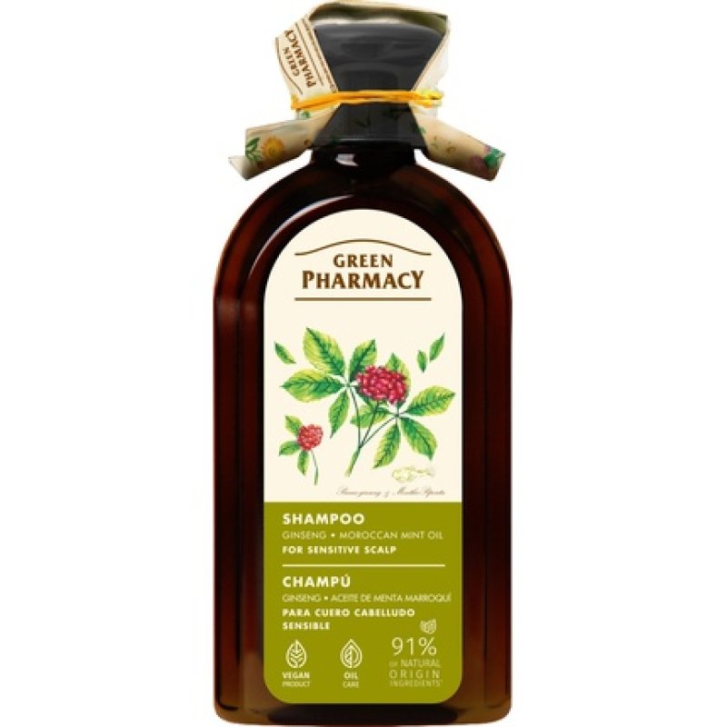 Elfa Pharm Green Pharmacy Shampoo For Sensitive Scalp With Henna And Moroccan Mint Oil 350 Ml