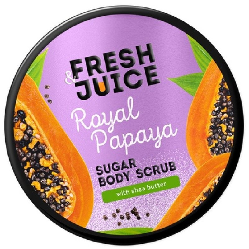 Elfa Pharm Fresh Juice Sugar Body Scrub Royal Papaya 200 Ml