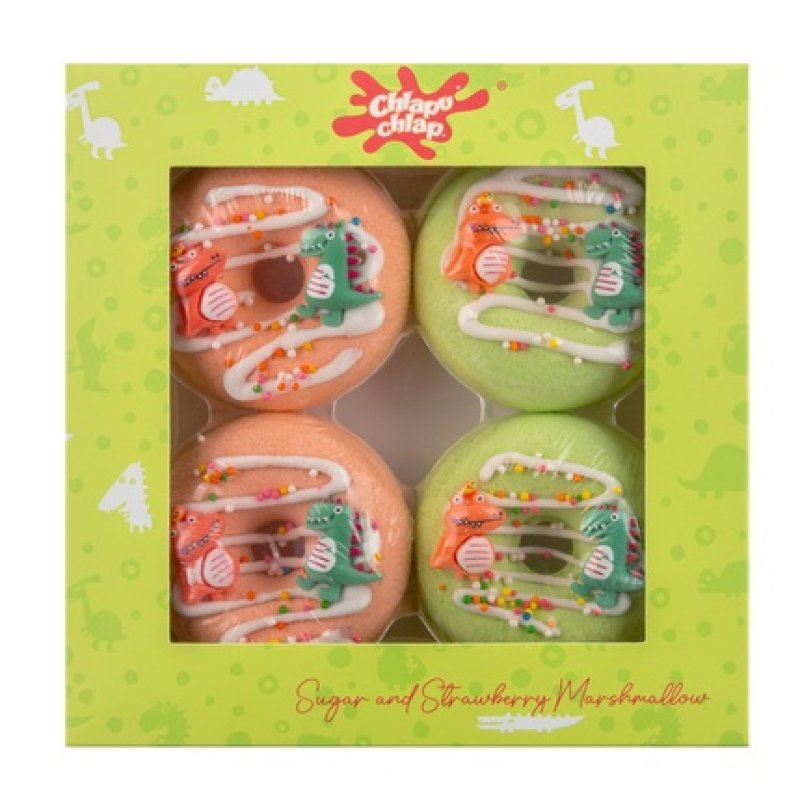 Chlapu Chlap Bath Donut Set Sugar Foam 4 Pcs