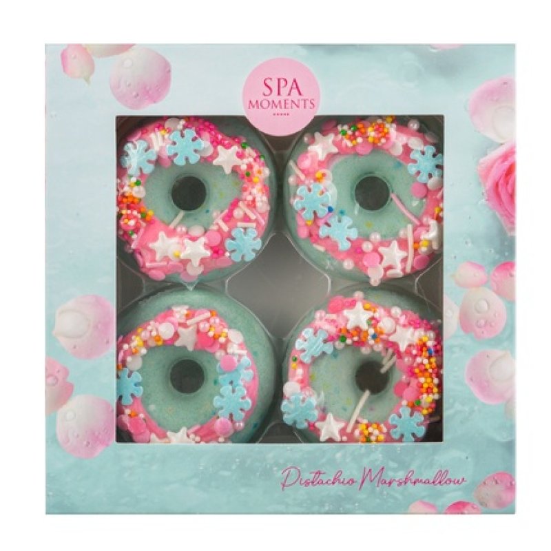 Chlapu Chlap Spa Moments Donut Bath Foam Pistachio Pink 4 Pcs