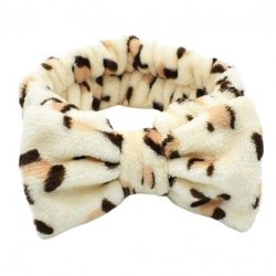 Ecarla Cosmetic Headband With Bow Leopard Print Opk18pan