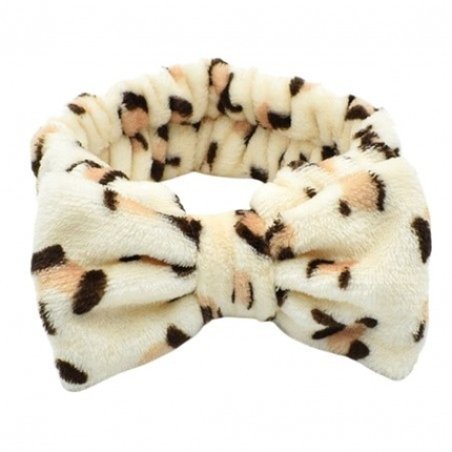 Ecarla Cosmetic Headband With Bow Leopard Print Opk18pan