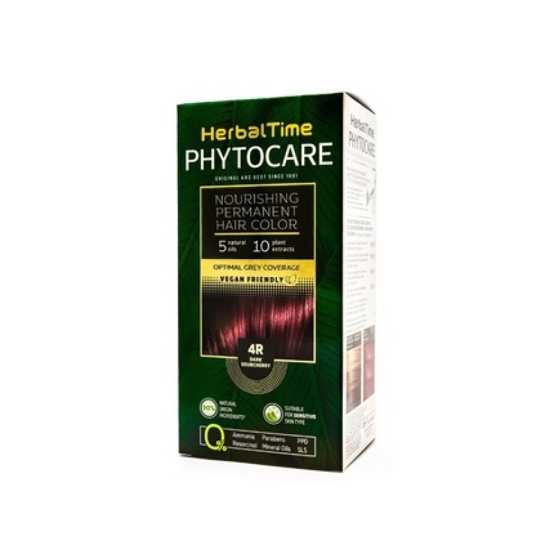 Energy Of Vitamins Herbal Time Phytocare Natural Hair Dye 4r Dark Sour Cherry