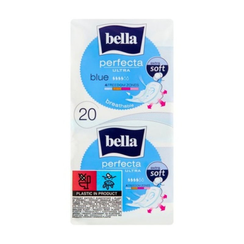 Tzmo Bella Bella Perfecta Ultra Blue Hygiene Pads 20 Pieces
