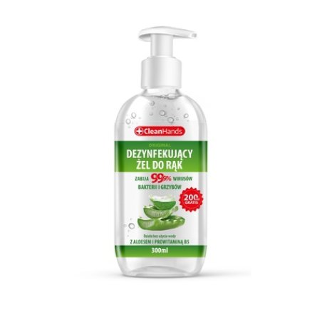 Swit Cleanhands Original Antibacterial Hand Gel With Provitamin B5 And Aloe Vera 300 Ml