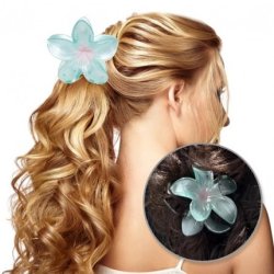 Ecarla Hair Clip Xl Flower Ombre Blue Sp397n