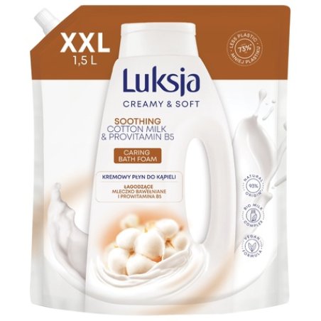 Sarantis Luksja Creamy & Soft Soothing Bath Liquid Cotton Milk & Provitamin B5 1500 Ml
