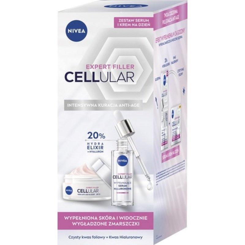 Nivea Cellular Expert Filler Gift Set Day Cream Hyaluronic Serum